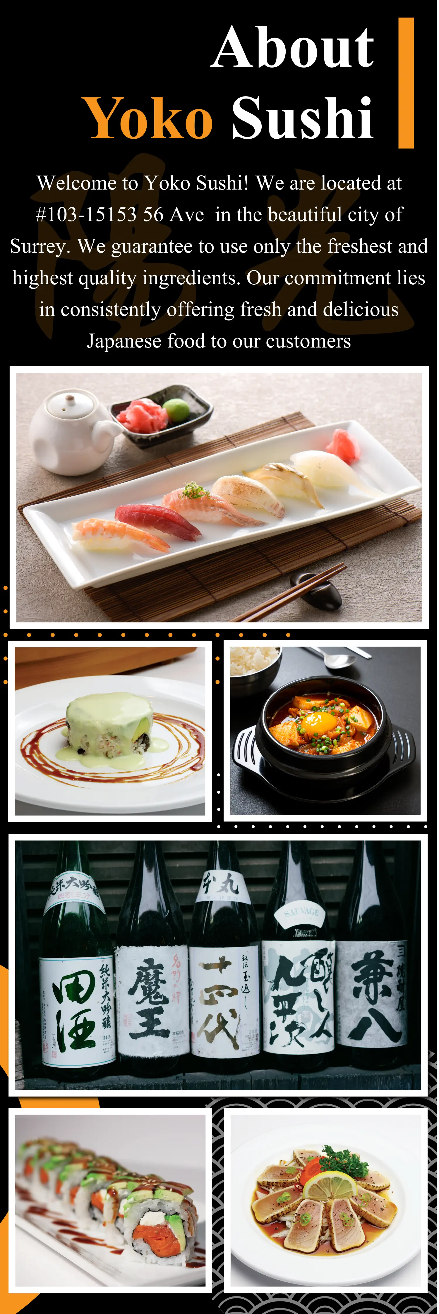 Yoko Sushi & Noodle | Japanese Restaurant in Surrey | Order Online